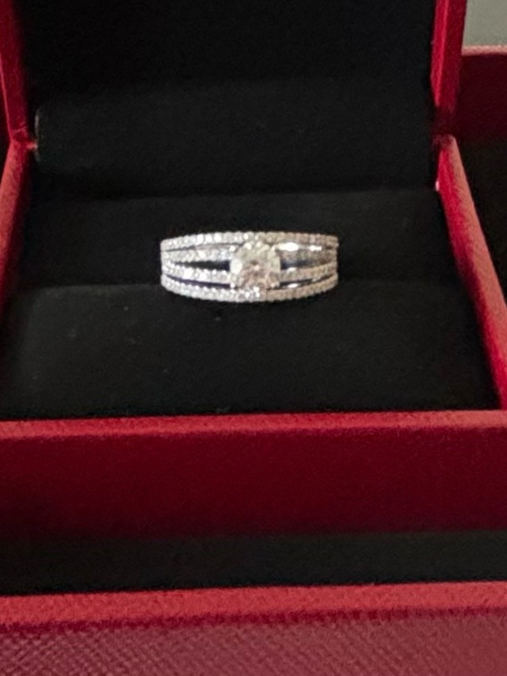 New-never worn white gold diamond engagement ring.